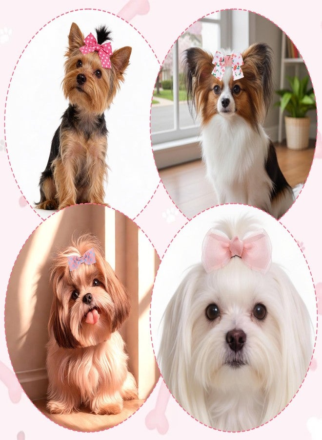 Matwsec 10PCS Dog Hair Bows Dog Bows for Small Size Dogs Cute Dogs Hair Bow with Rubber Bands for Cat Puppy Small Pet - Image 4